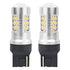 Set becuri auto cu LED CANBUS, 3030, 24SMD, compatibil T20, 7440, WY21W, Portocaliu, 12V / 24V, destinat competitiilor auto sau off-road